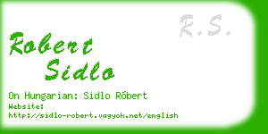 robert sidlo business card